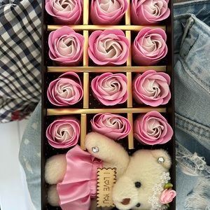 rose flower shaped soap